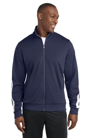 Sport-Tek Tricot Sleeve Stripe Track Jacket. JST94