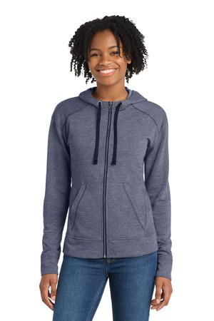 Sport-Tek Women's PosiCharge Tri-Blend Wicking Fleece Full-Zip Hooded Jacket LST293