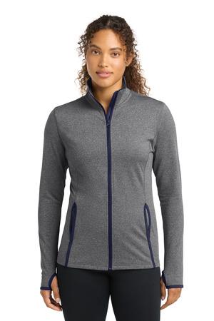 Sport-Tek Women's Sport-Wick Stretch Contrast Full-Zip Jacket. LST853
