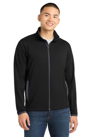 Sport-Tek Sport-Wick Stretch Contrast Full-Zip Jacket. ST853