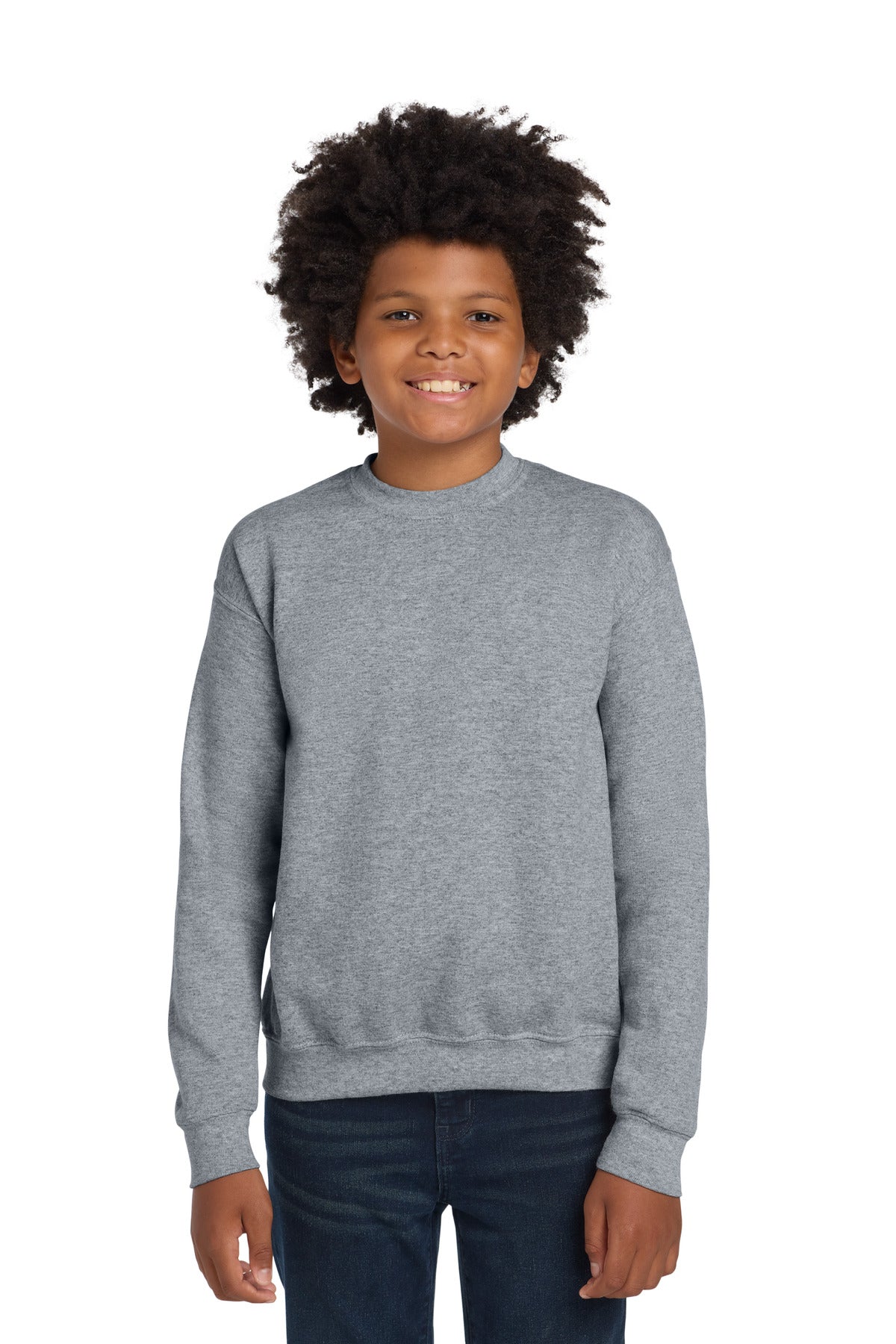 Gildan Youth Heavy Blend Crewneck Sweatshirt.  18000B