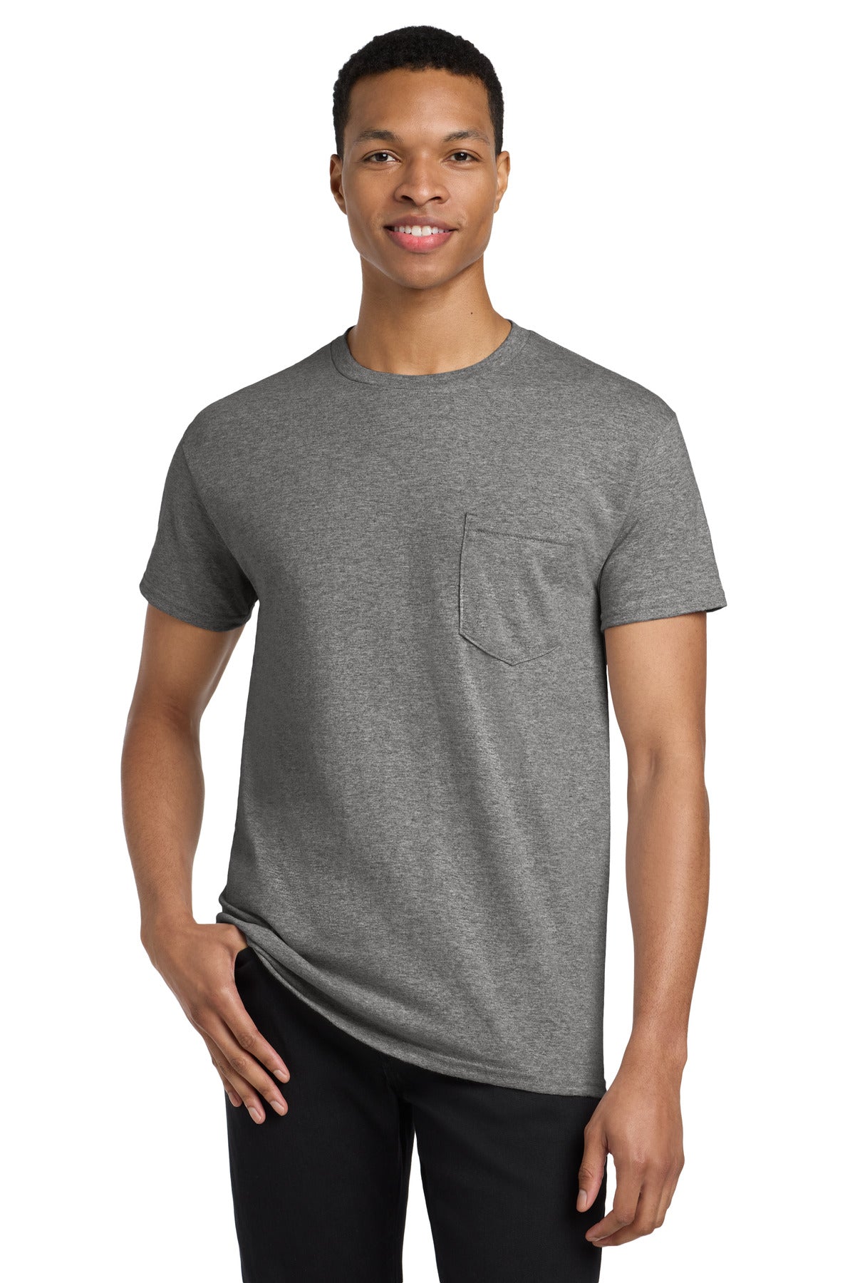 Gildan  Heavy Cotton  100% Cotton Pocket T-Shirt. 5300