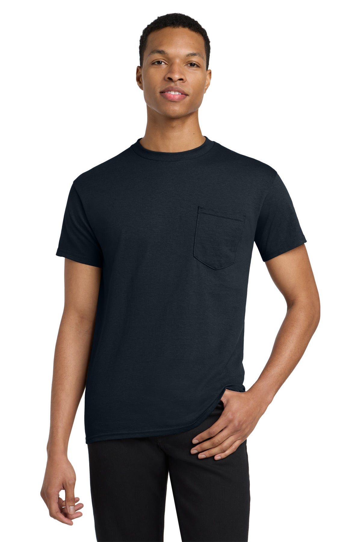 Gildan  Heavy Cotton  100% Cotton Pocket T-Shirt. 5300
