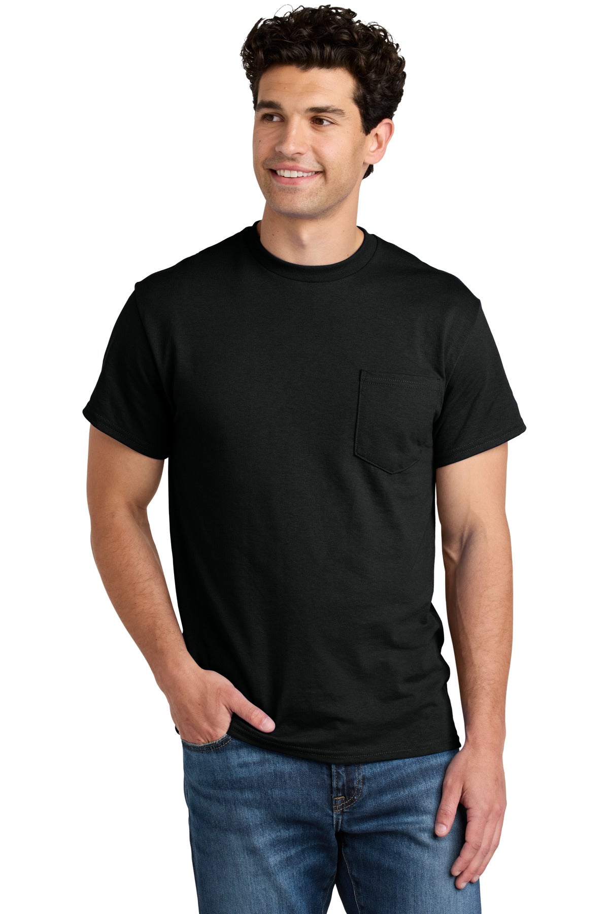 Gildan - DryBlend 50 Cotton/50 Poly Pocket T-Shirt. 8300