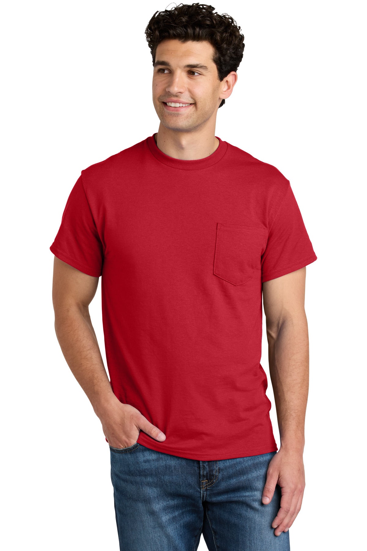 Gildan - DryBlend 50 Cotton/50 Poly Pocket T-Shirt. 8300