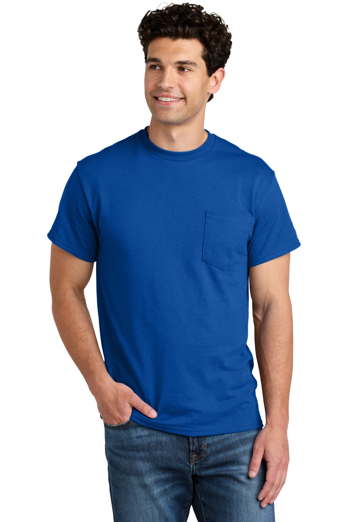 Gildan - DryBlend 50 Cotton/50 Poly Pocket T-Shirt. 8300