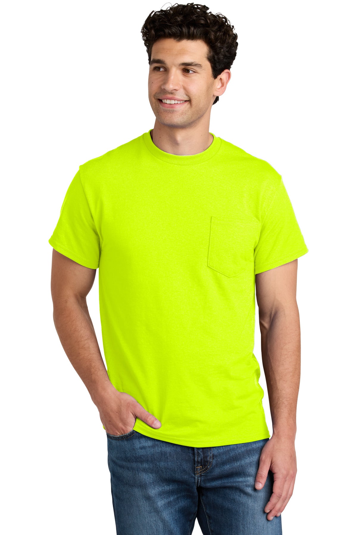 Gildan - DryBlend 50 Cotton/50 Poly Pocket T-Shirt. 8300