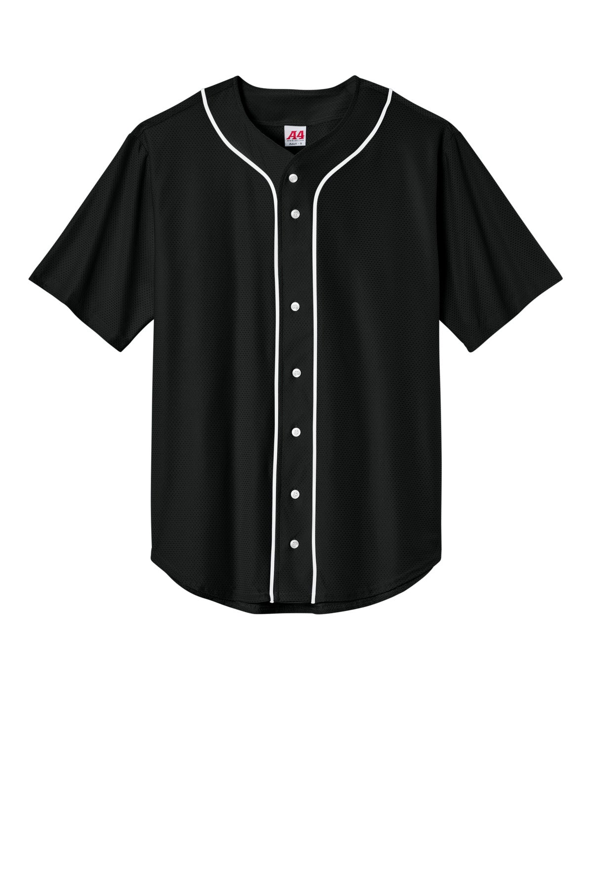 A4 Short Sleeve Full-Button Baseball Top A4N4184