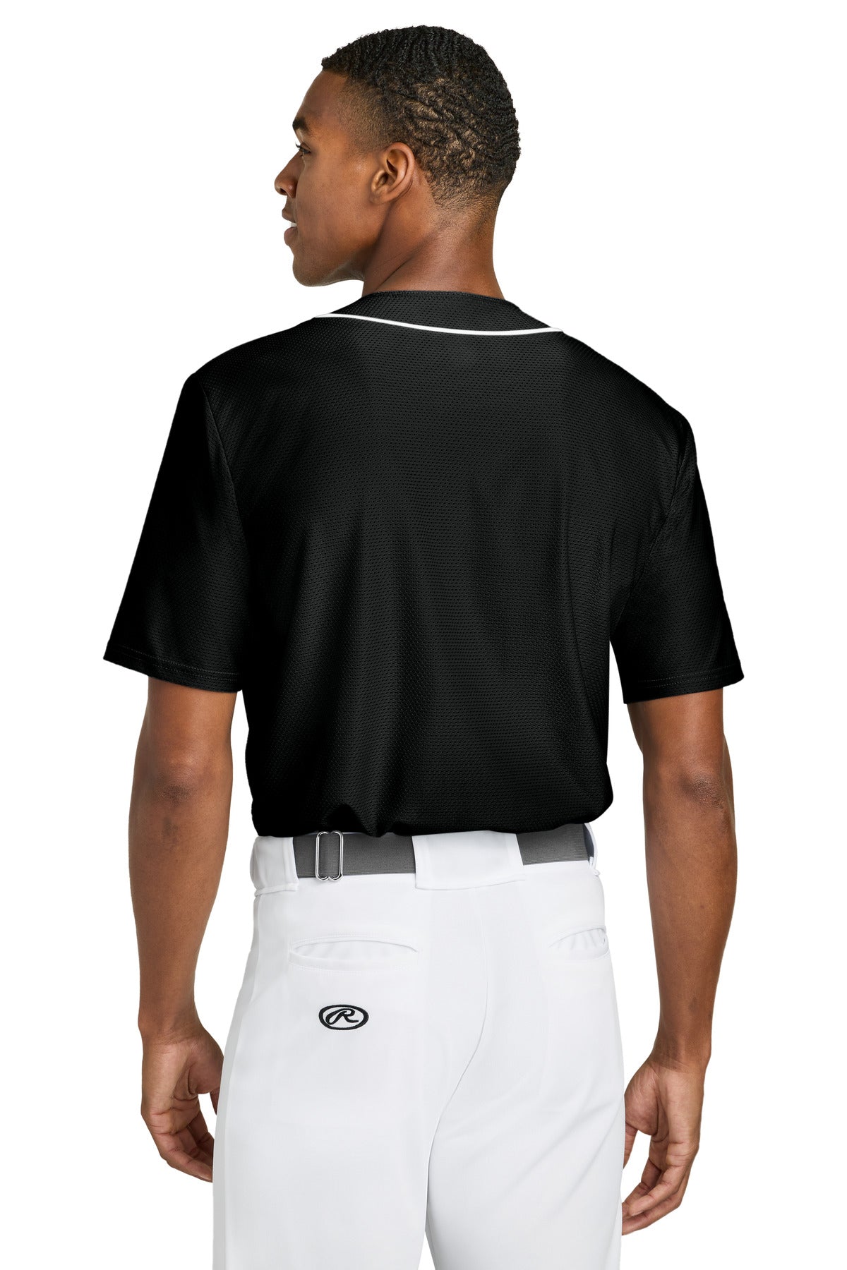 A4 Short Sleeve Full-Button Baseball Top A4N4184