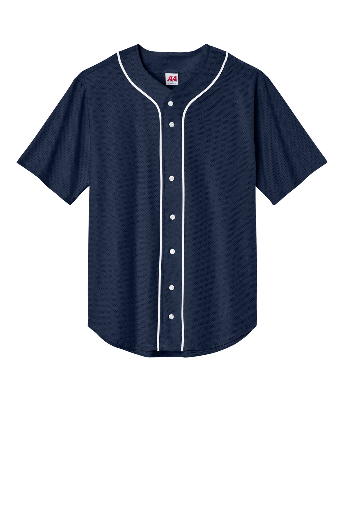 A4 Short Sleeve Full-Button Baseball Top A4N4184
