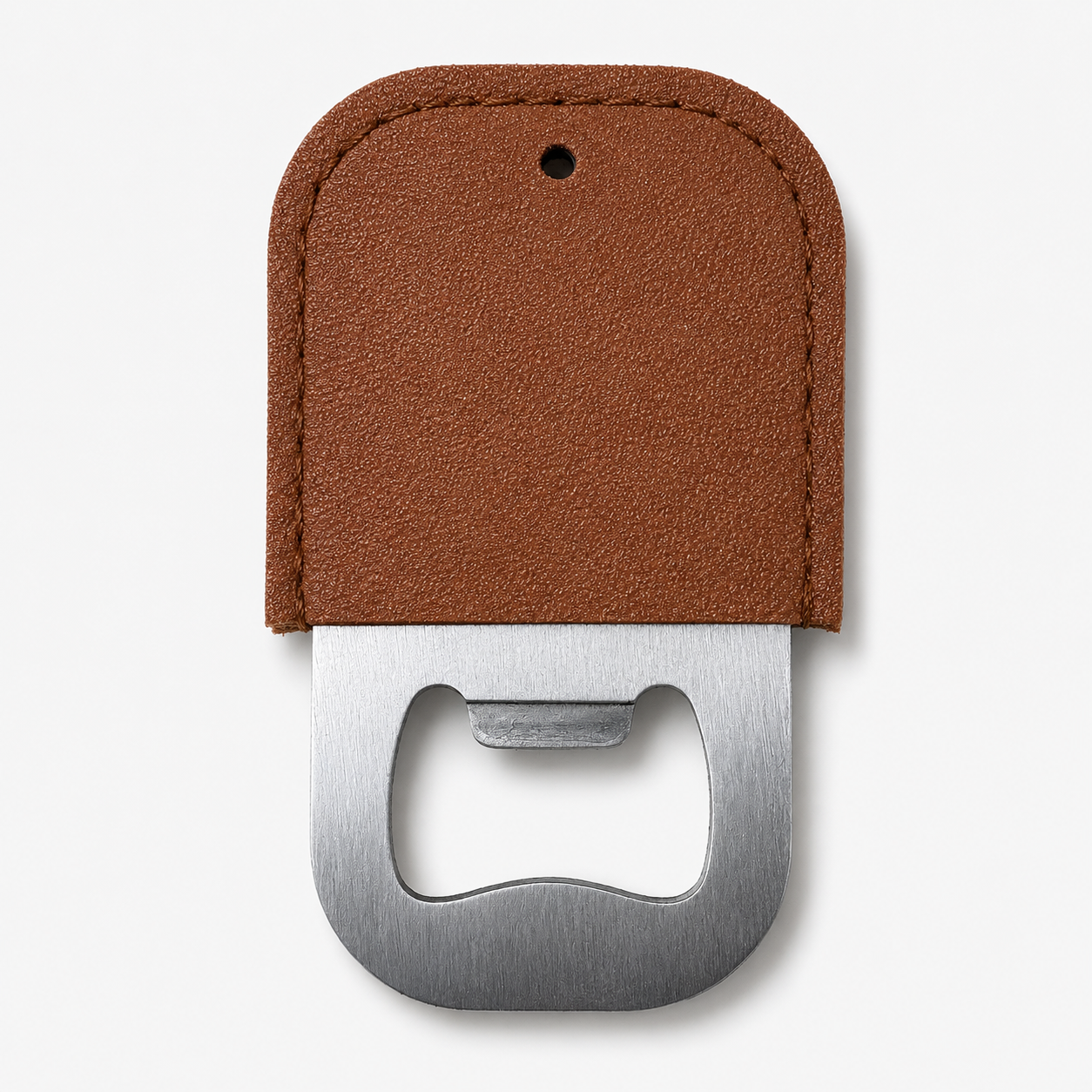 Customizable Leatherette Bottle Opener Keychain