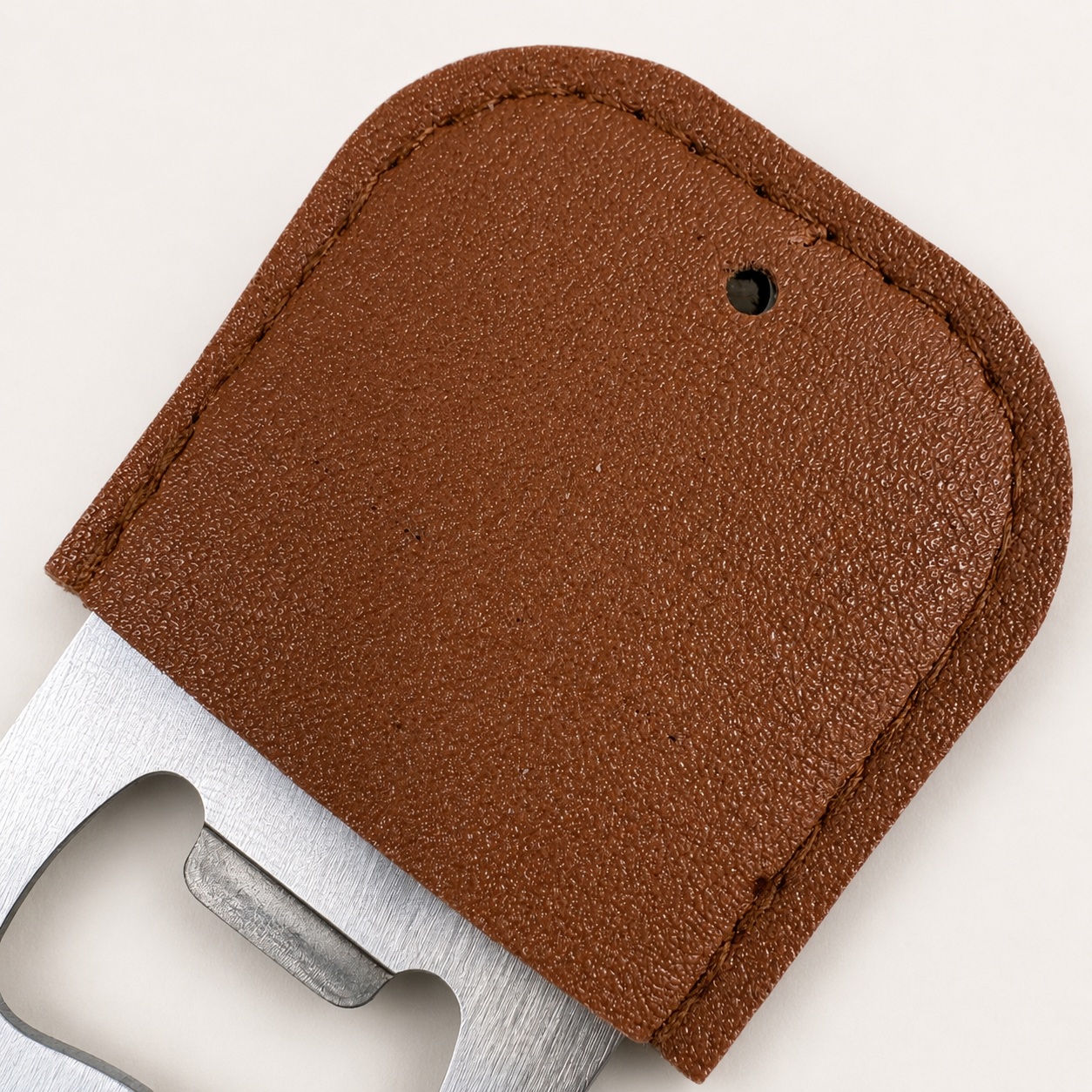 Customizable Leatherette Bottle Opener Keychain