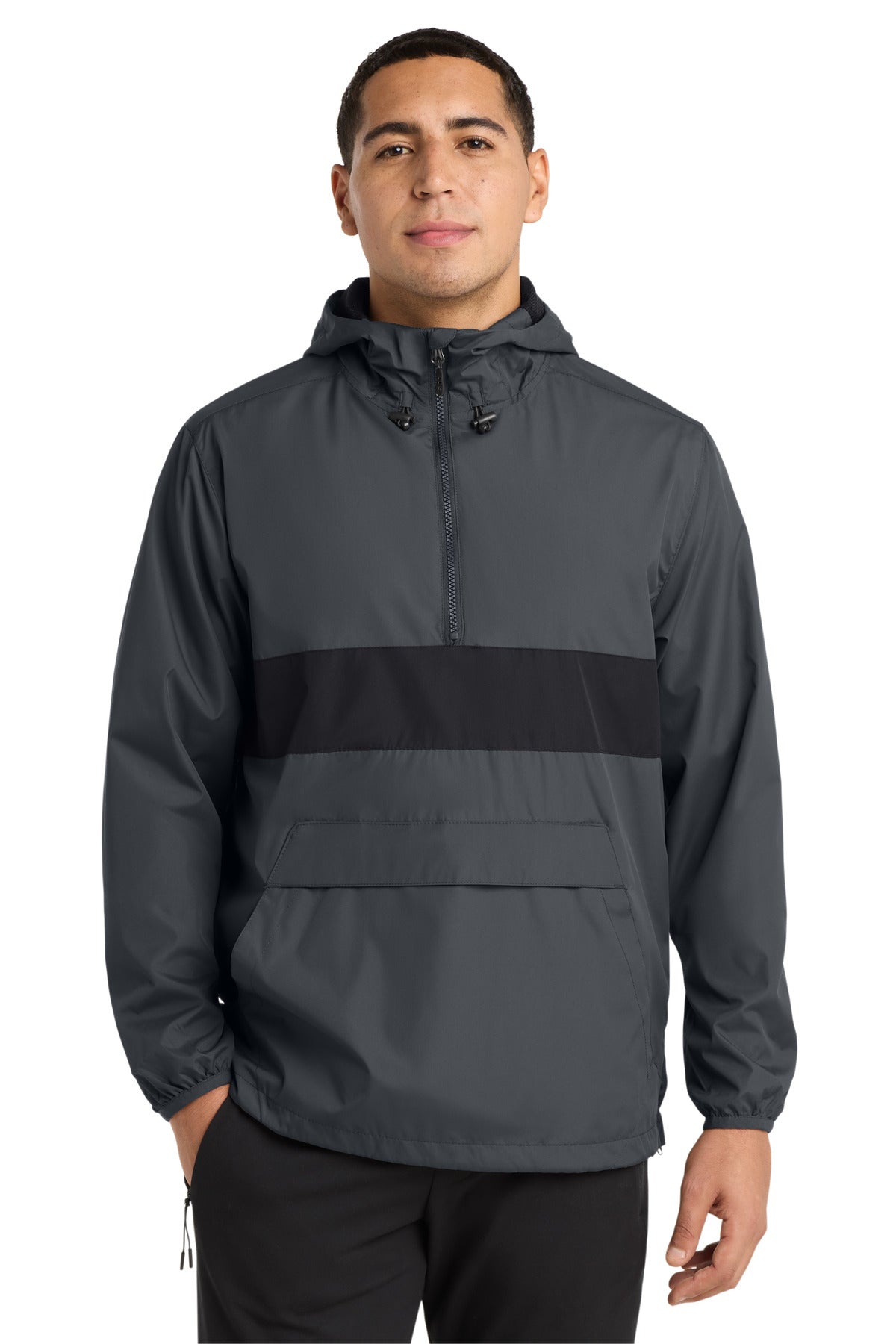 Sport-Tek Zipped Pocket Anorak. JST65