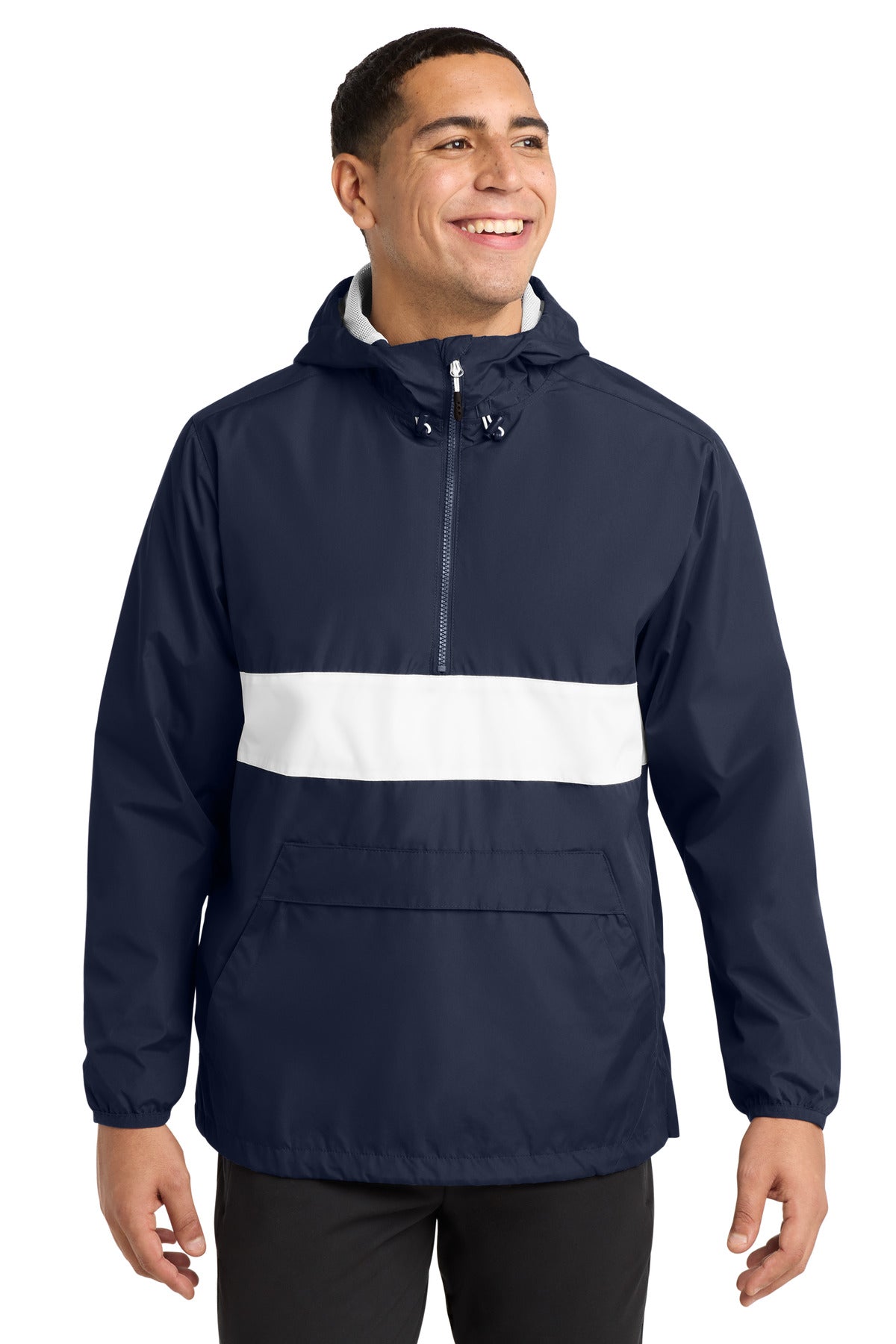 Sport-Tek Zipped Pocket Anorak. JST65