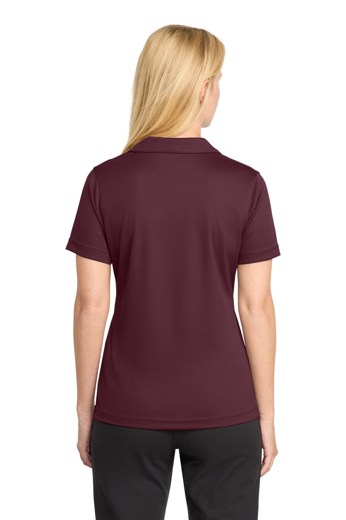 Sport-Tek Women's Dri-Mesh V-Neck Polo.  L469