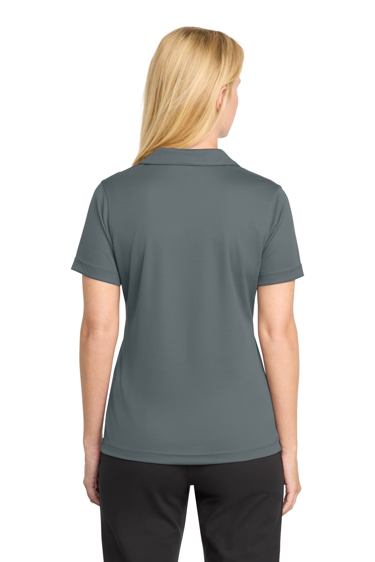 Sport-Tek Women's Dri-Mesh V-Neck Polo.  L469