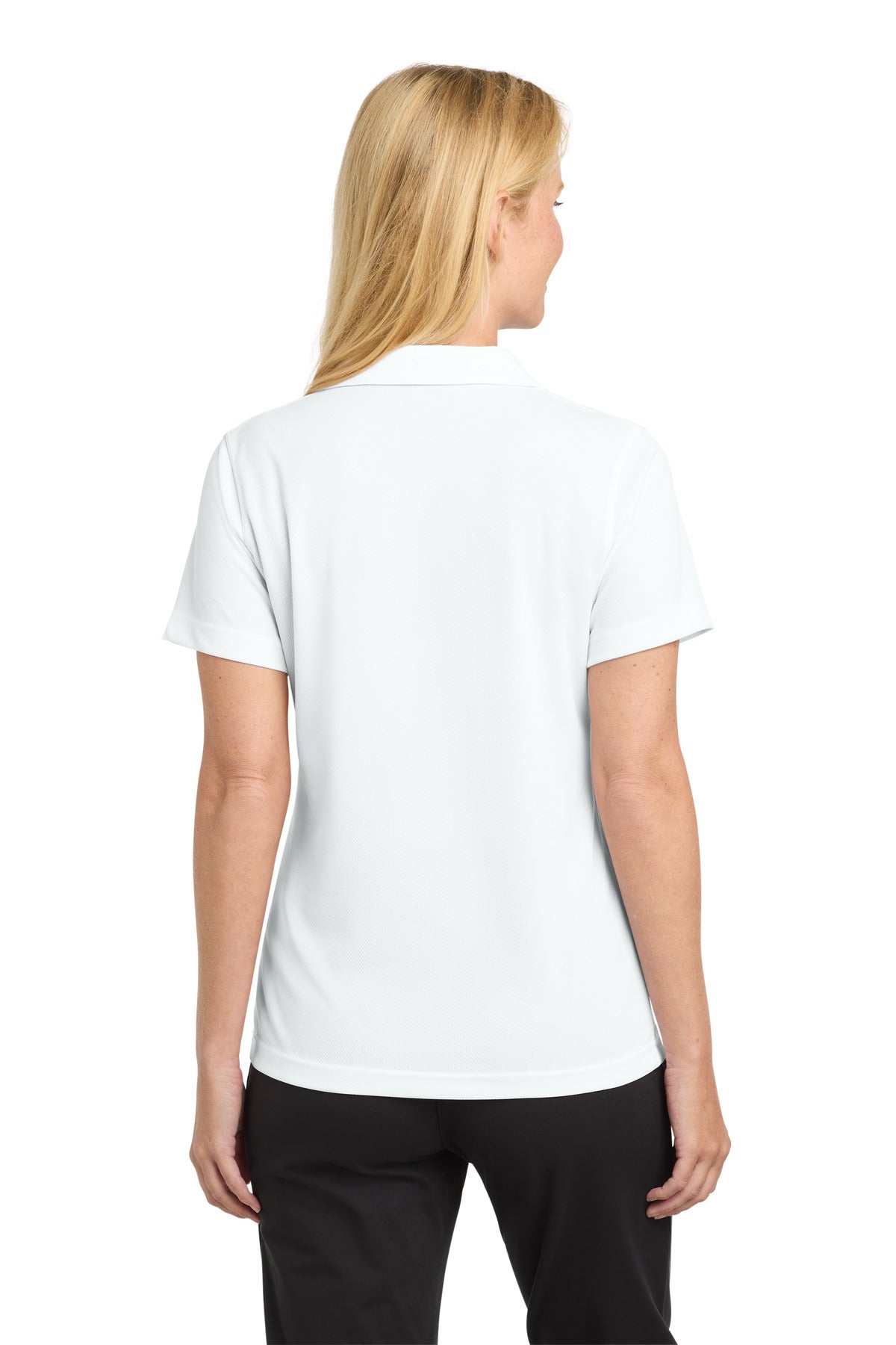 Sport-Tek Women's Dri-Mesh V-Neck Polo.  L469