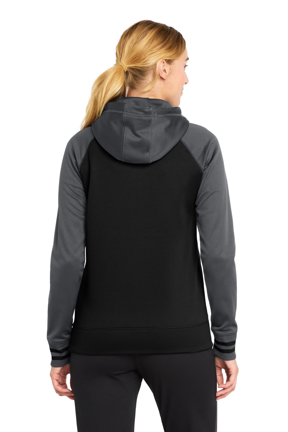 Sport-Tek Women's Sport-Wick Varsity Fleece Full-Zip Hooded Jacket. LST236