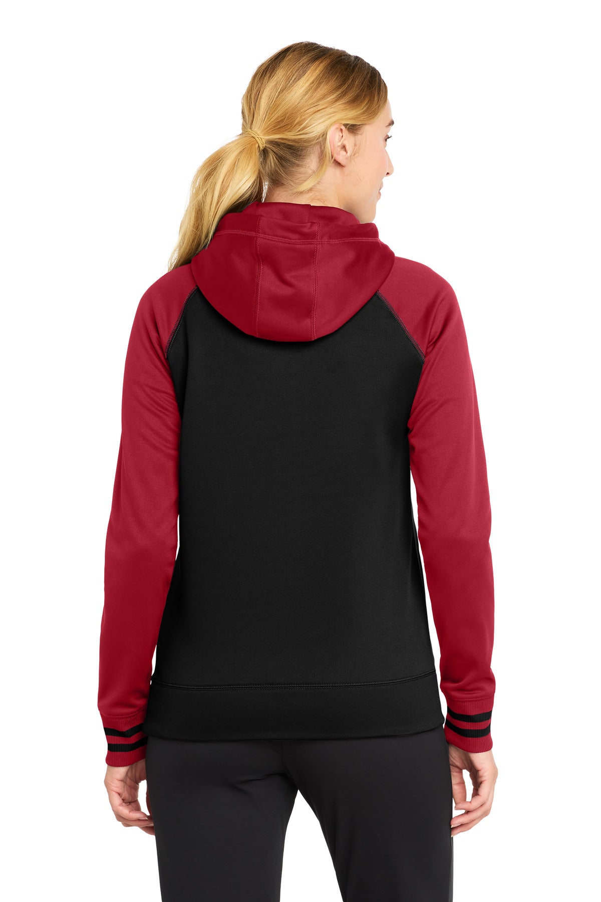Sport-Tek Women's Sport-Wick Varsity Fleece Full-Zip Hooded Jacket. LST236