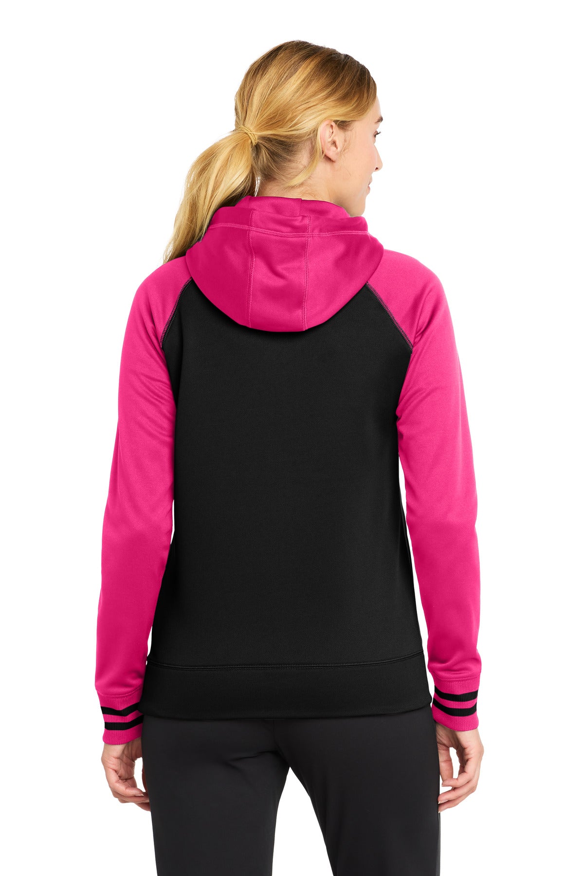 Sport-Tek Women's Sport-Wick Varsity Fleece Full-Zip Hooded Jacket. LST236