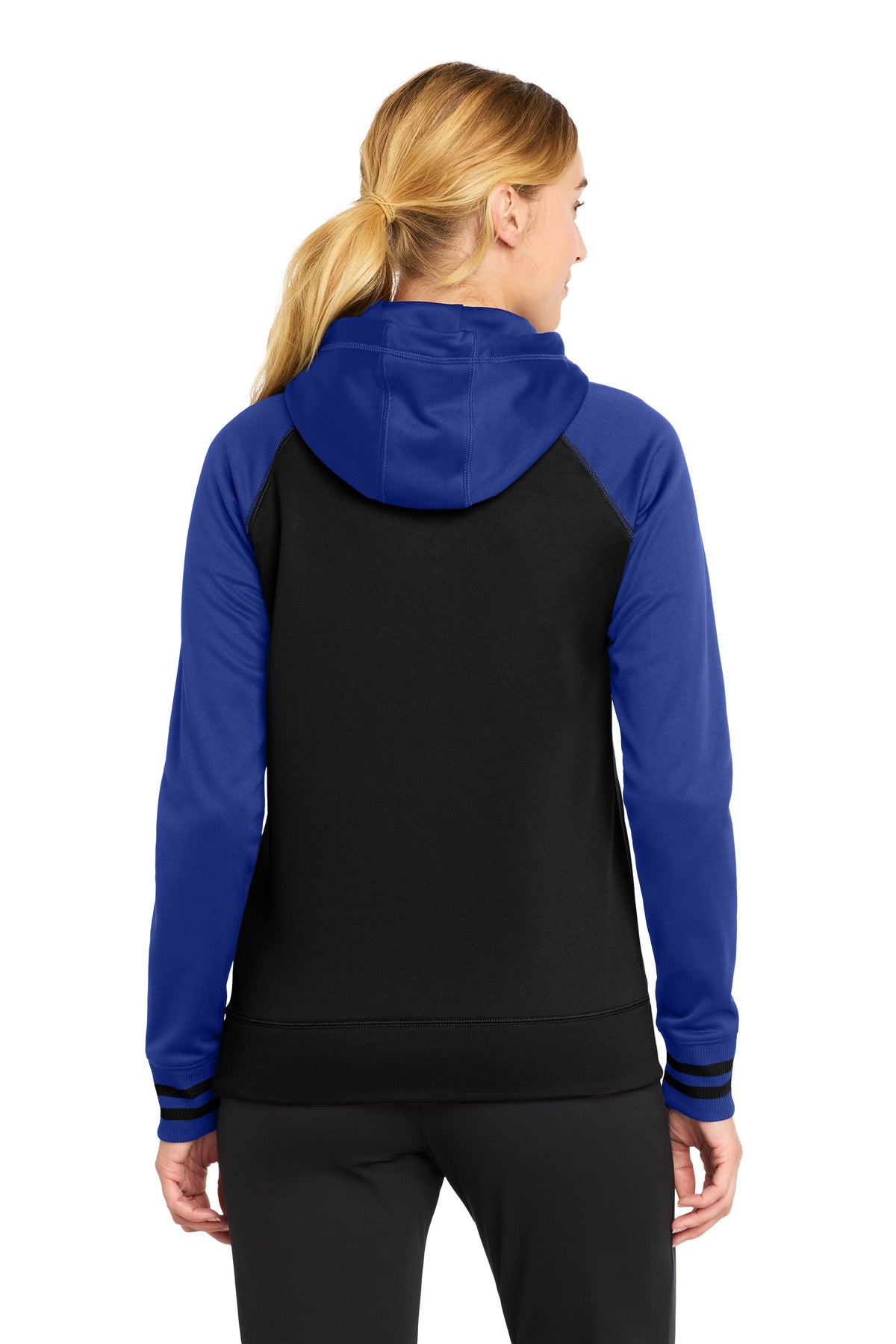 Sport-Tek Women's Sport-Wick Varsity Fleece Full-Zip Hooded Jacket. LST236
