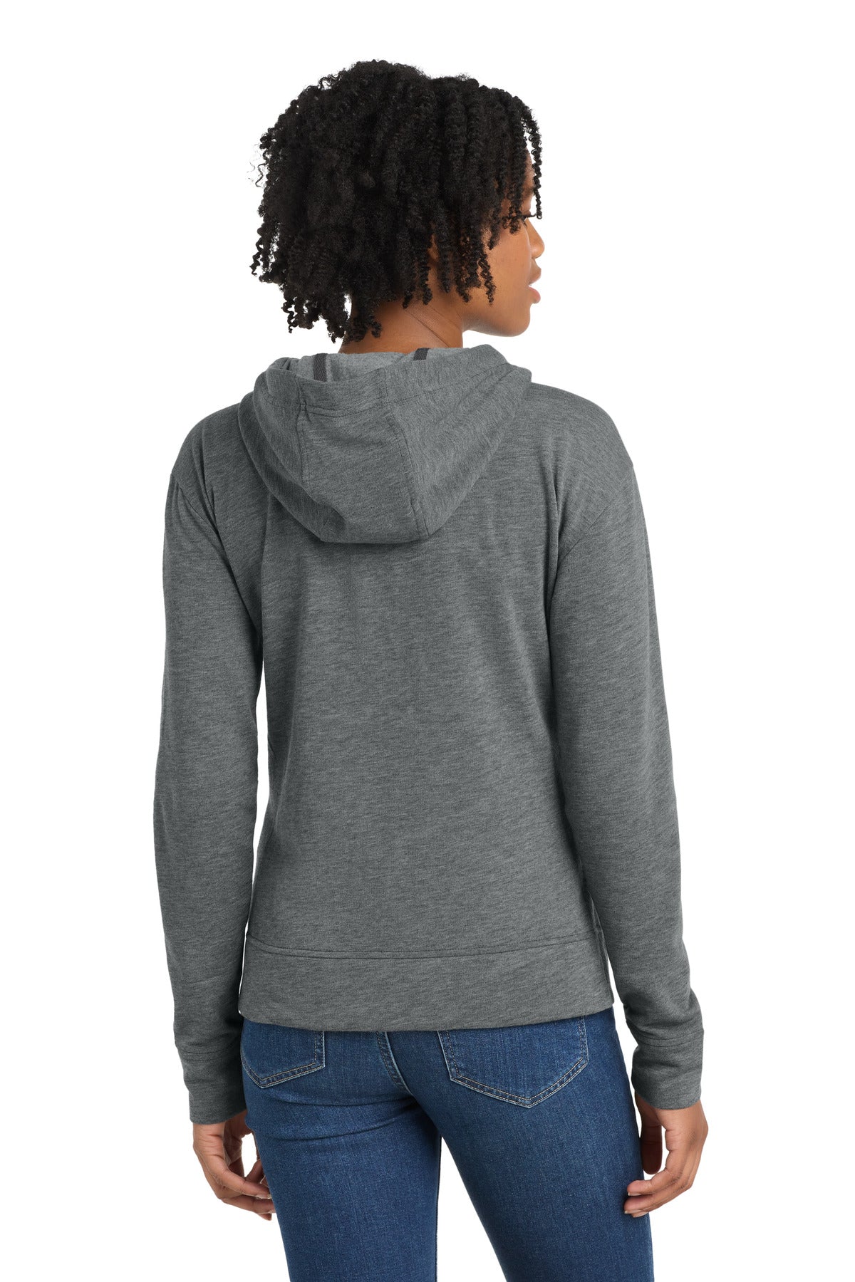 Sport-Tek  Women's PosiCharge  Tri-Blend Wicking Fleece Full-Zip Hooded Jacket LST293
