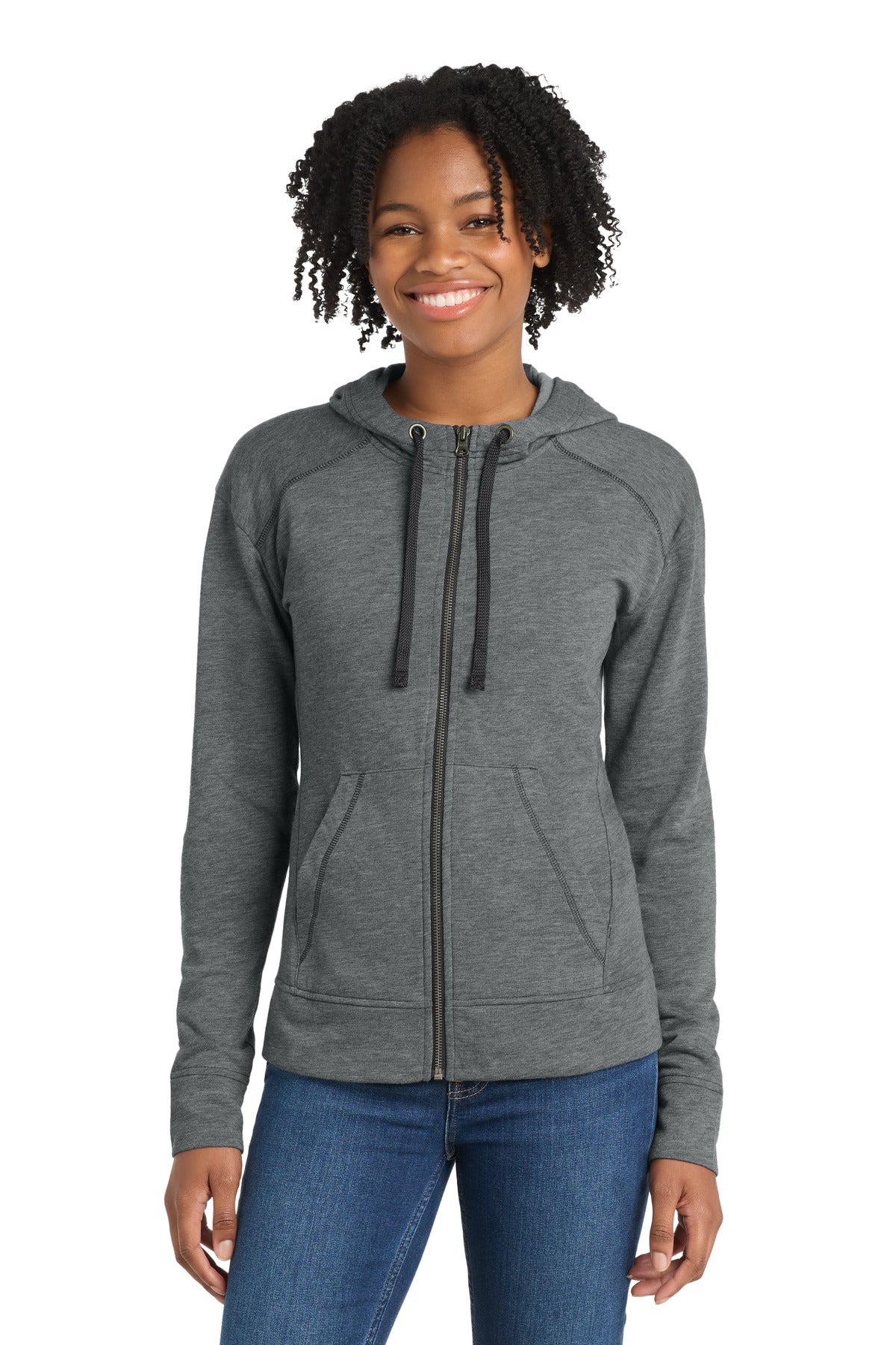 Sport-Tek  Women's PosiCharge  Tri-Blend Wicking Fleece Full-Zip Hooded Jacket LST293