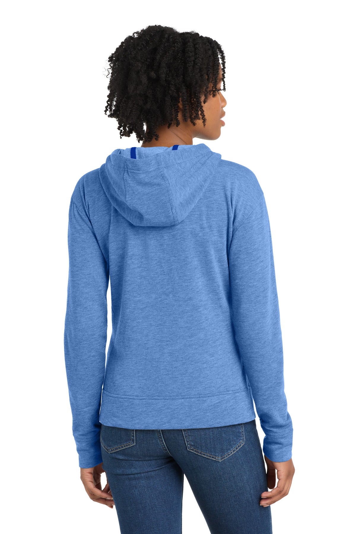 Sport-Tek  Women's PosiCharge  Tri-Blend Wicking Fleece Full-Zip Hooded Jacket LST293
