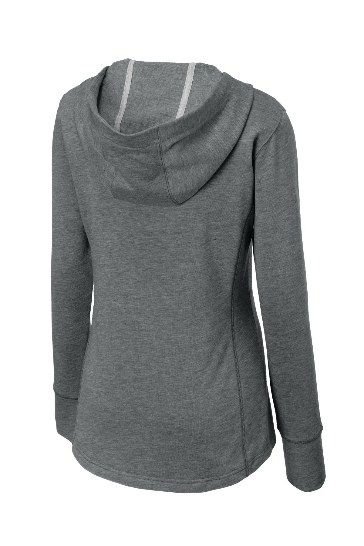 Sport-Tek  Women's PosiCharge  Tri-Blend Wicking Fleece Hooded Pullover. LST296
