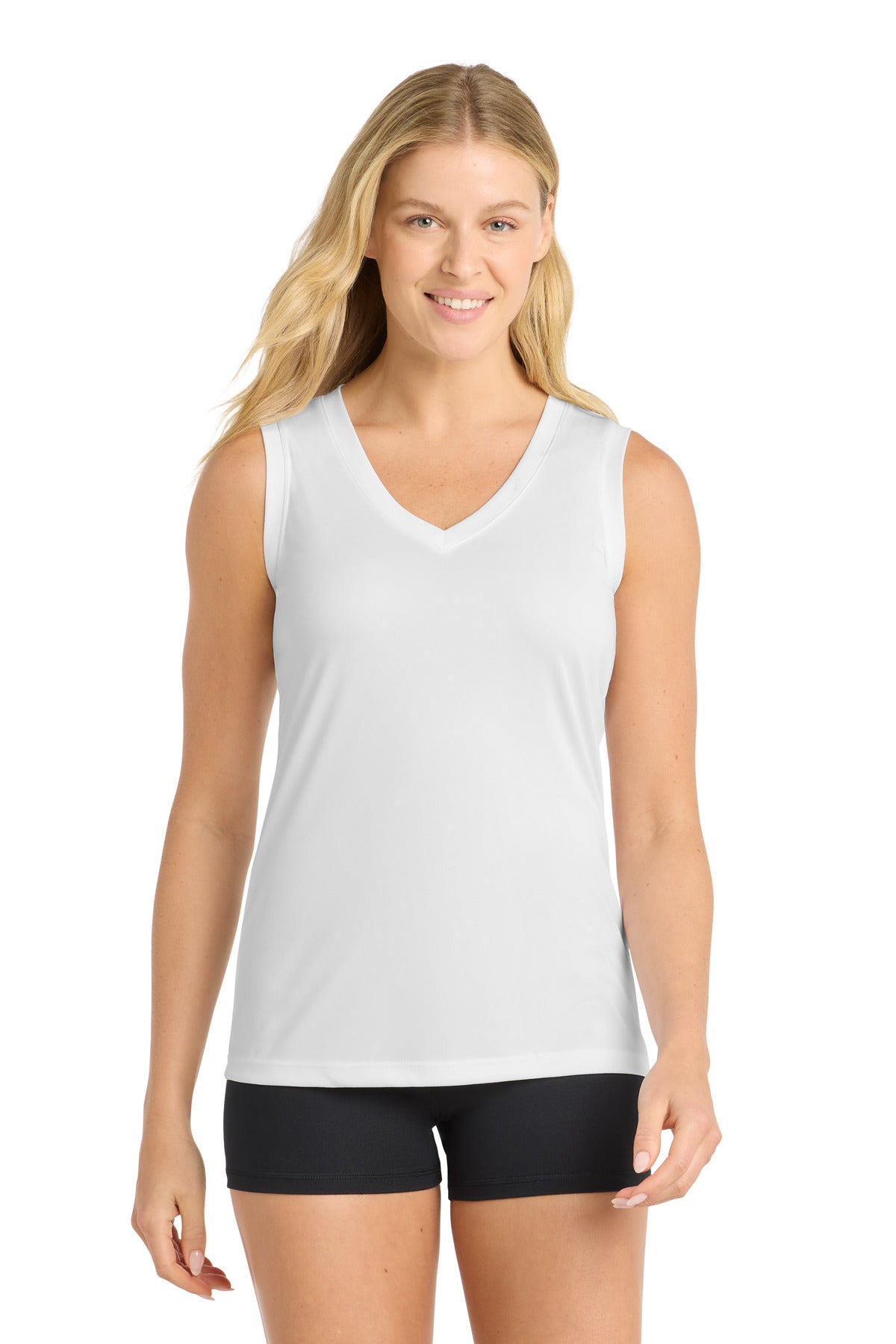 Sport-Tek Women's Sleeveless PosiCharge Competitor V-Neck Tee. LST352