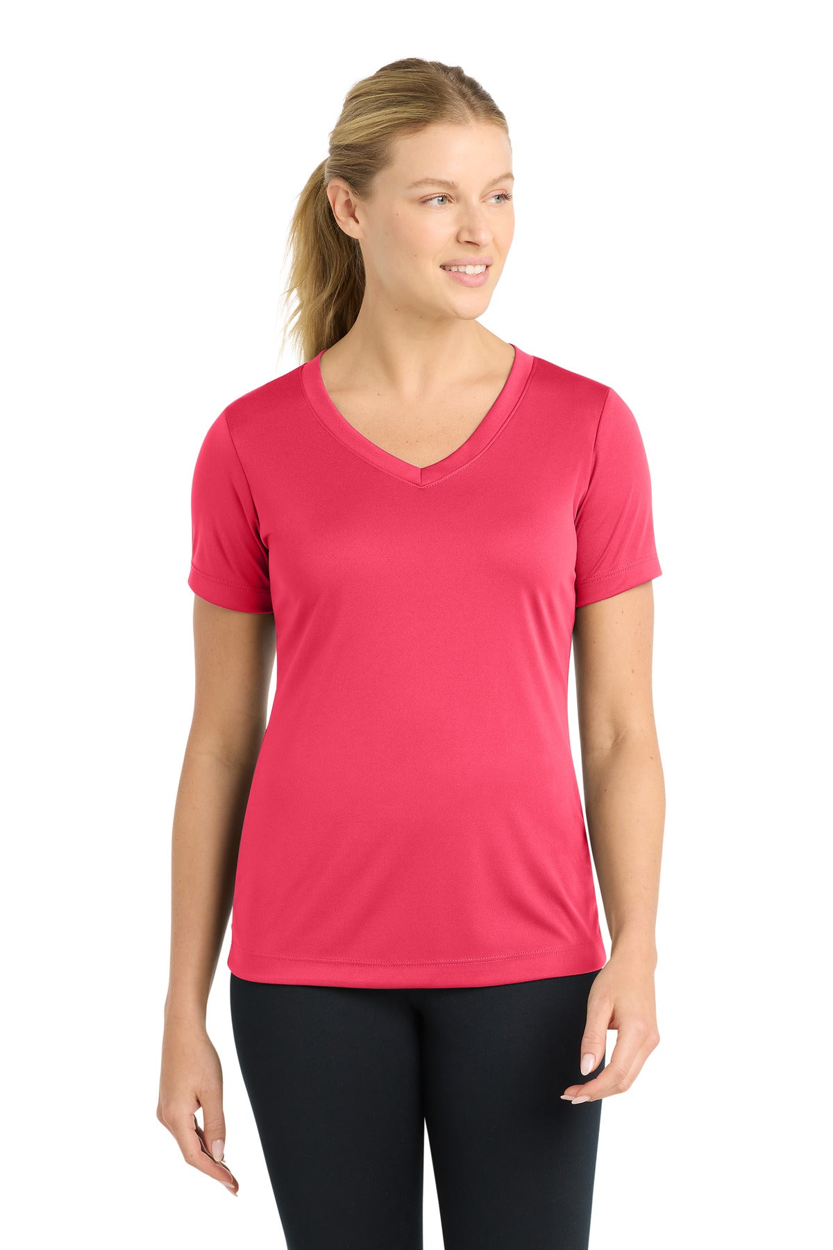Sport-Tek Women's PosiCharge Competitor V-Neck Tee. LST353