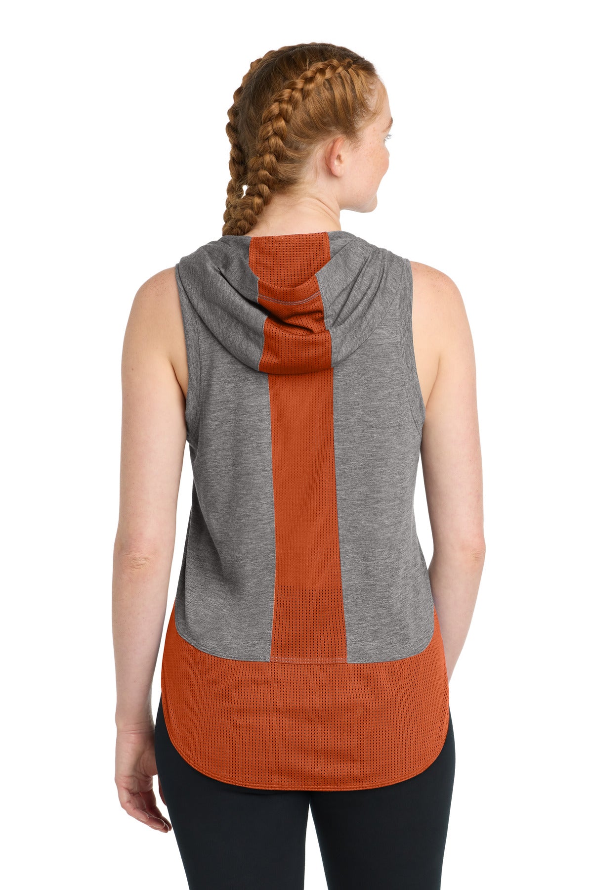 Sport-Tek  Women's PosiCharge  Tri-Blend Wicking Draft Hoodie Tank. LST410