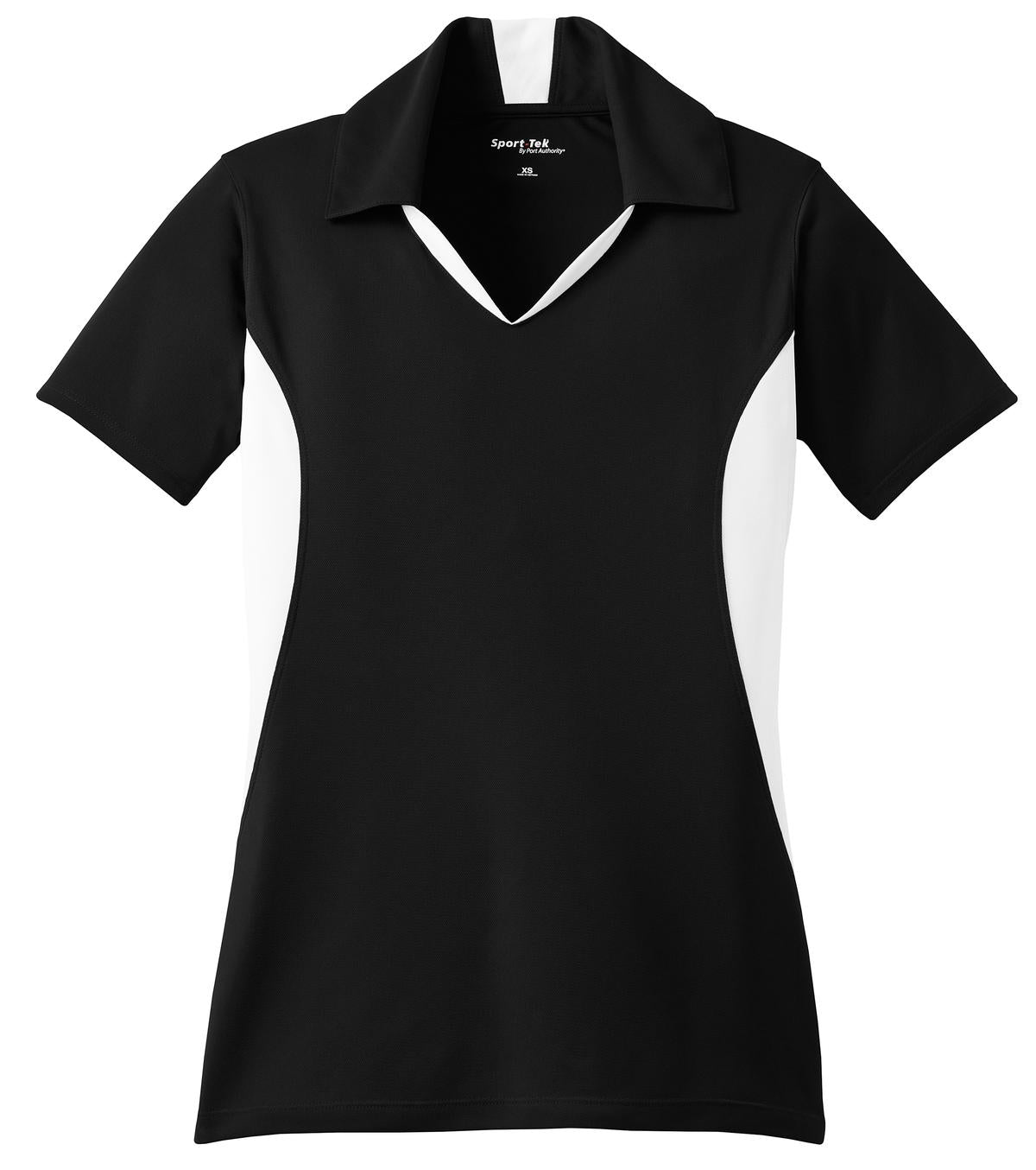 Sport-Tek Women's Side Blocked Micropique Sport-Wick Polo. LST655