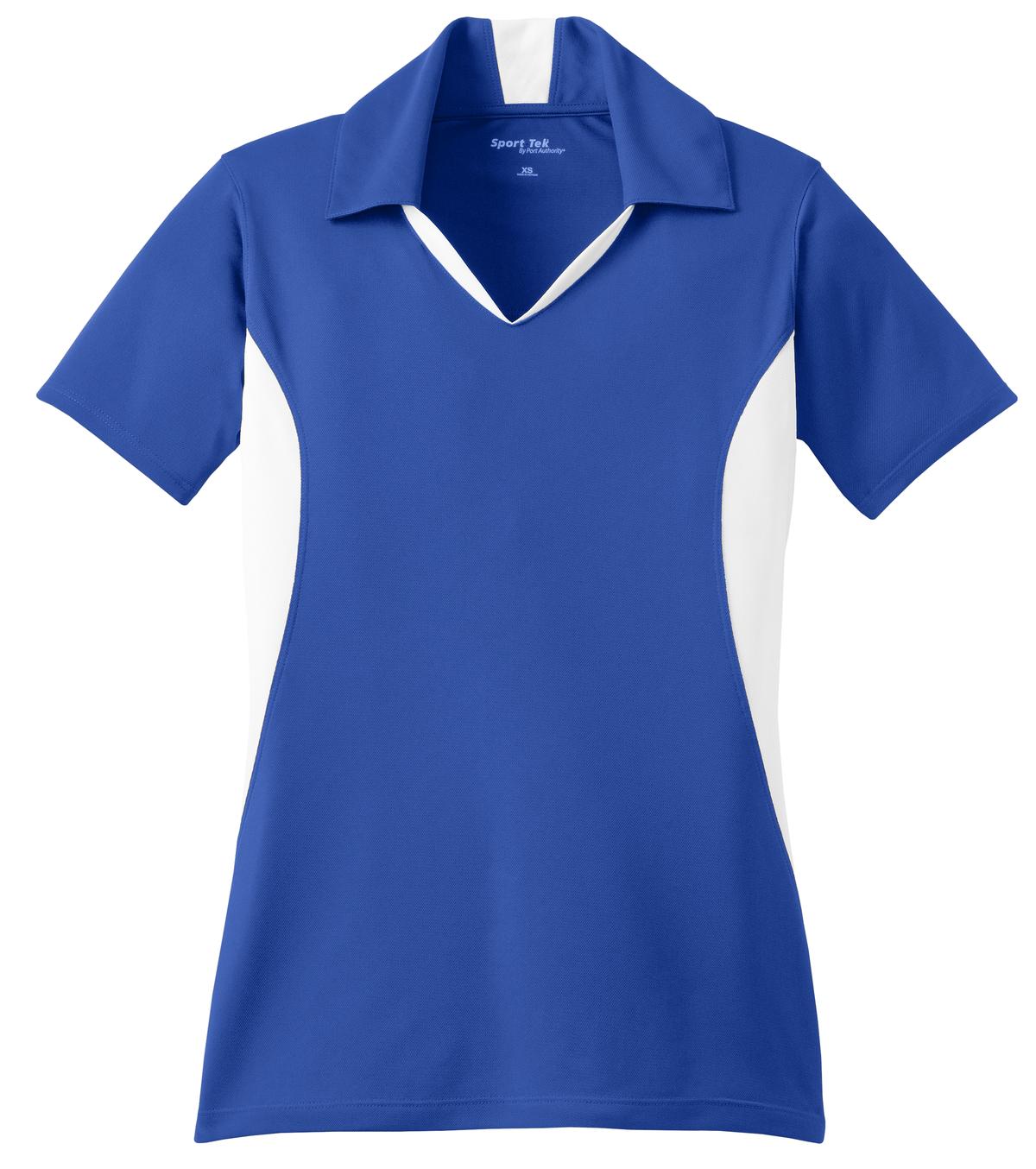 Sport-Tek Women's Side Blocked Micropique Sport-Wick Polo. LST655