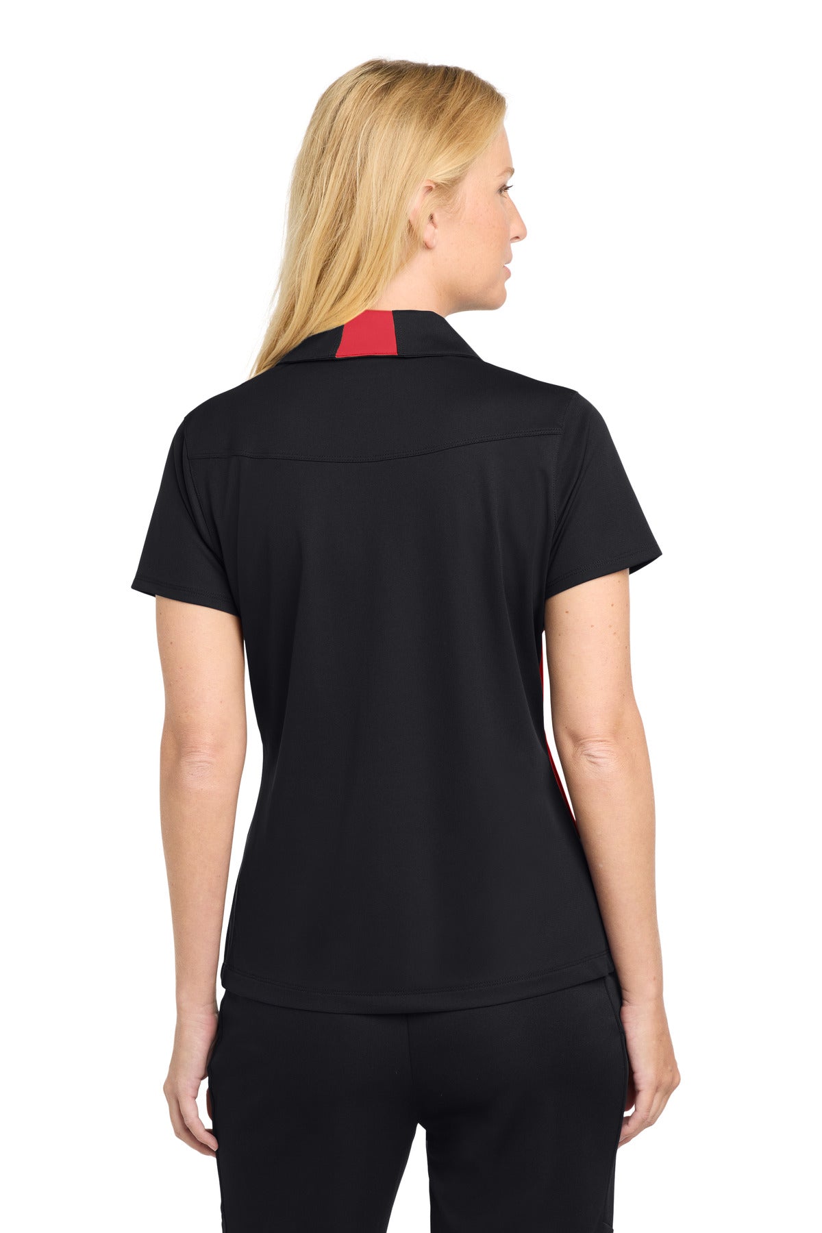 Sport-Tek Women's Side Blocked Micropique Sport-Wick Polo. LST655