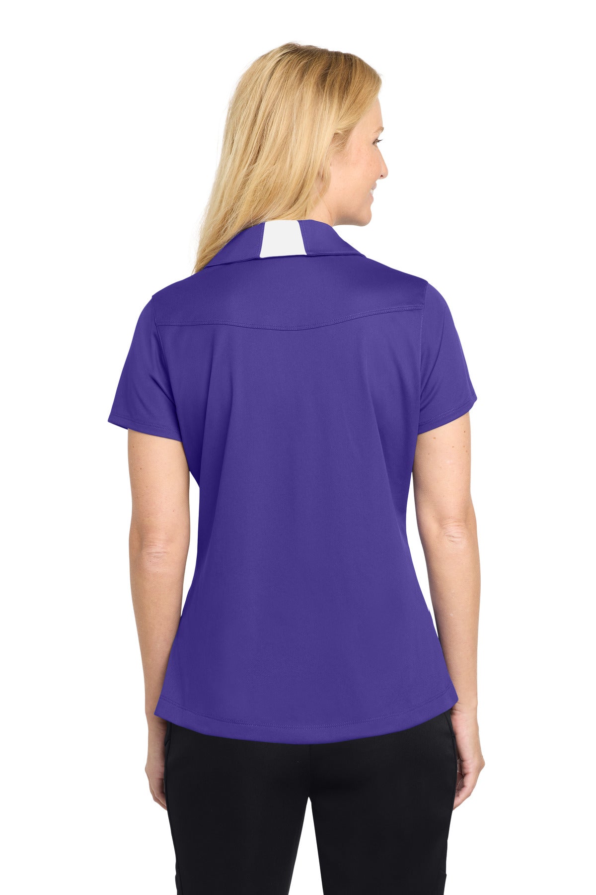 Sport-Tek Women's Side Blocked Micropique Sport-Wick Polo. LST655