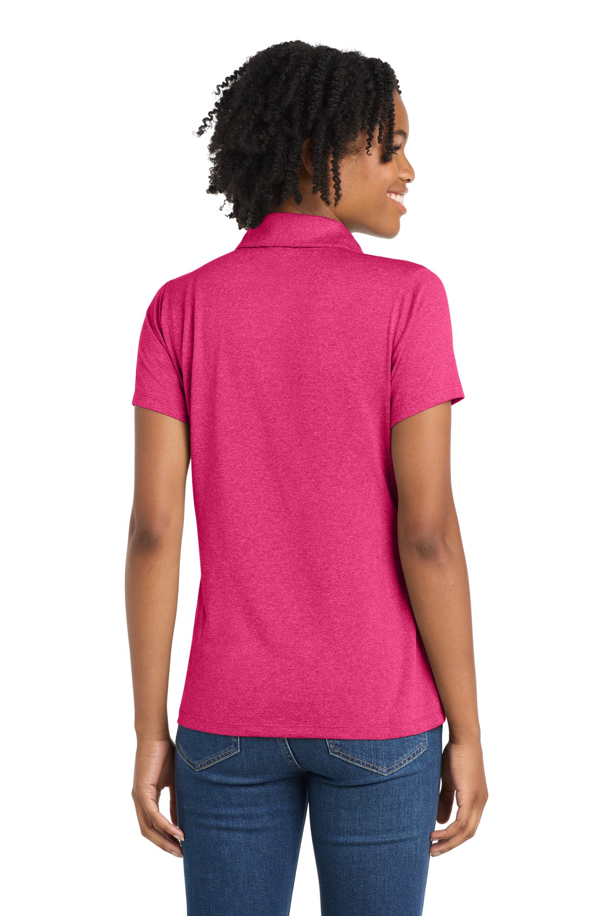 Sport-Tek Women's Heather Contender Polo. LST660