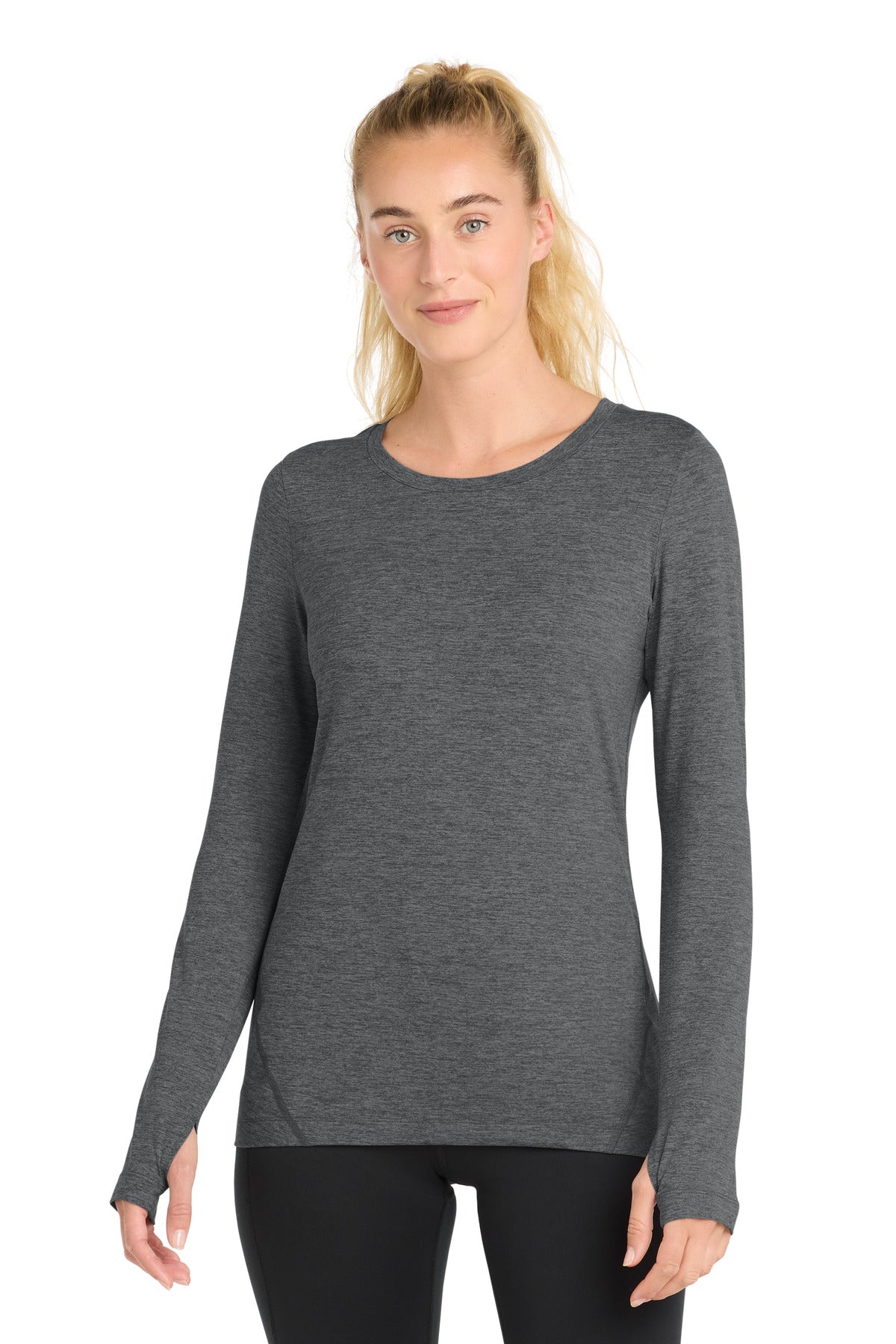Sport-Tek  Women's Exchange 1.5 Long Sleeve Crew. LST710
