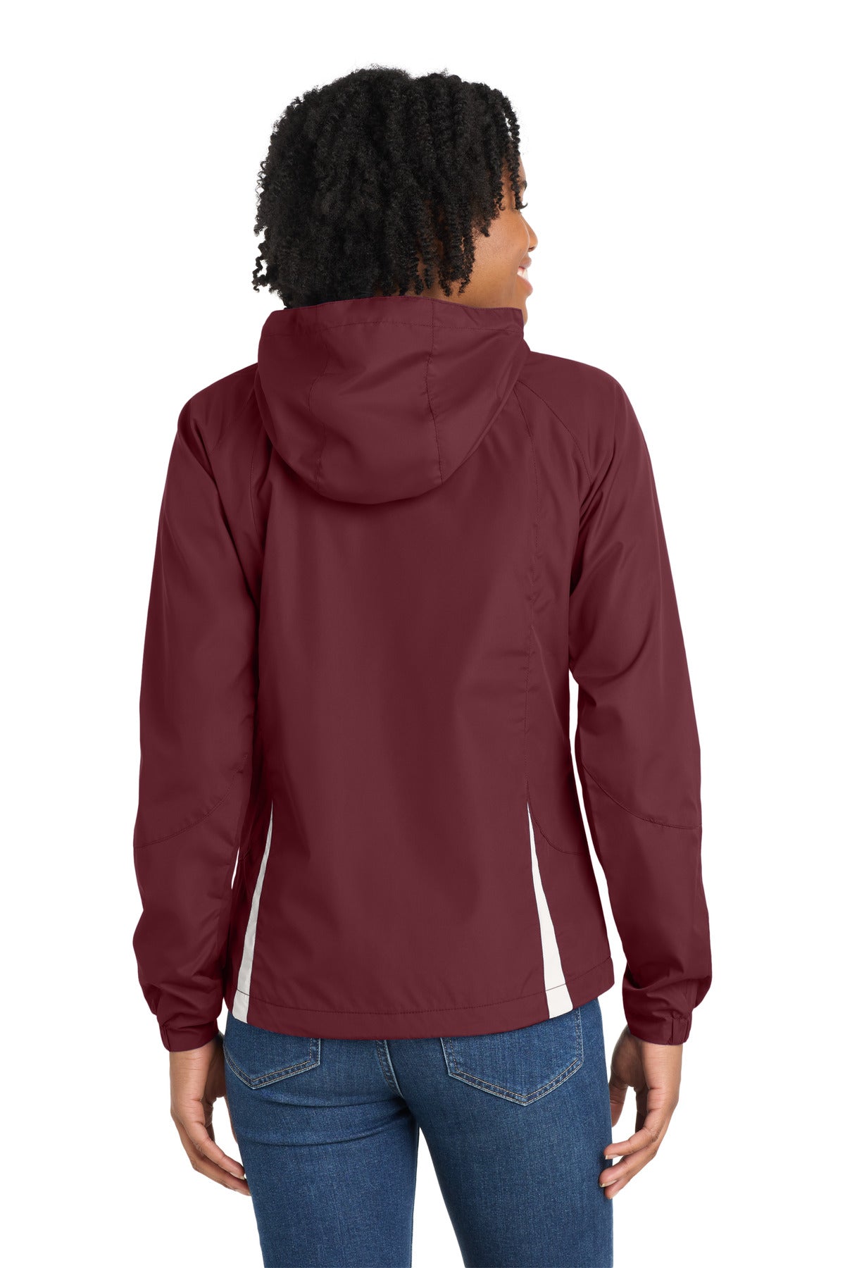 Sport-Tek Women's Colorblock Hooded Raglan Jacket. LST76