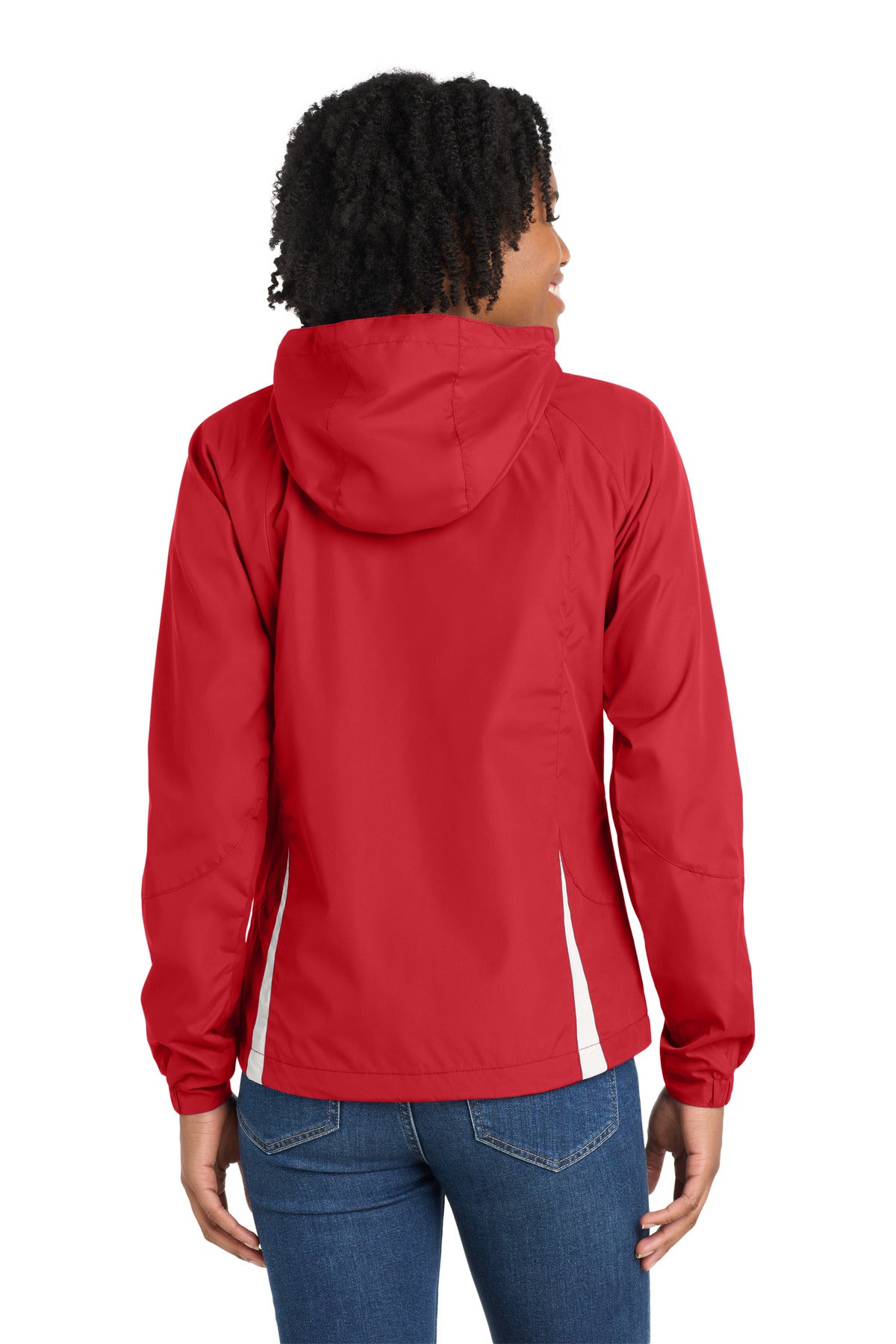 Sport-Tek Women's Colorblock Hooded Raglan Jacket. LST76