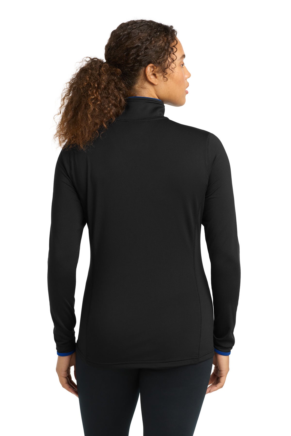 Sport-Tek Women's Sport-Wick Stretch Contrast Full-Zip Jacket.  LST853