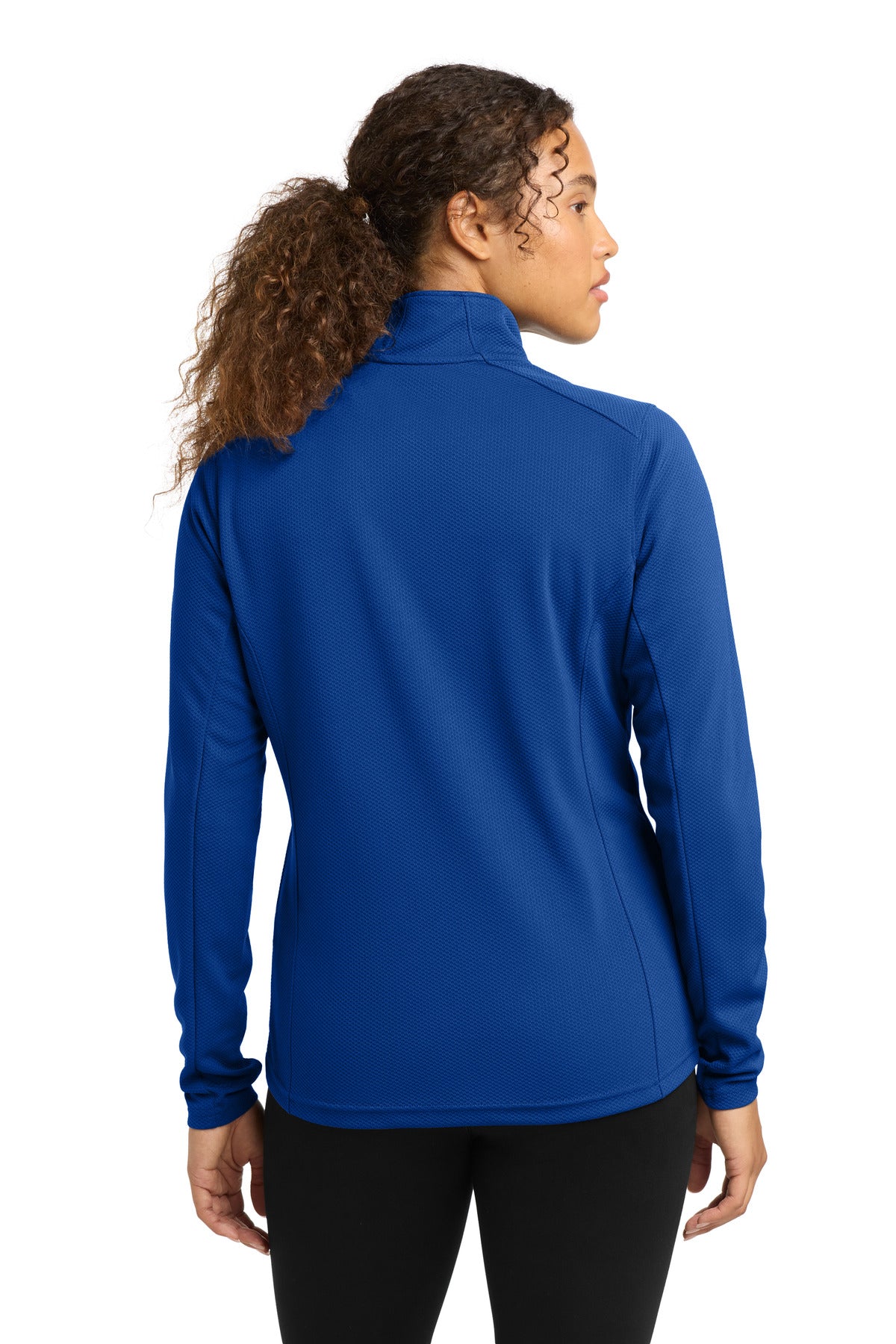 Sport-Tek Women's Sport-Wick Textured 1/4-Zip Pullover.  LST860