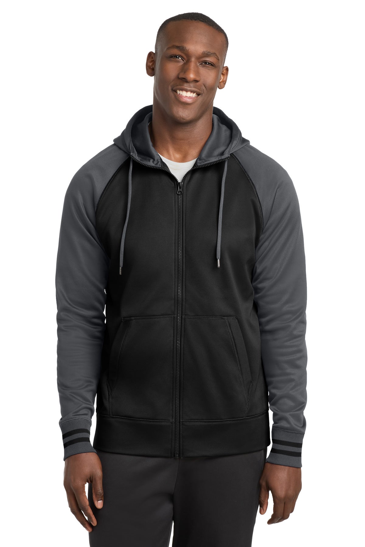 Sport-Tek Sport-Wick Varsity Fleece Full-Zip Hooded Jacket. ST236