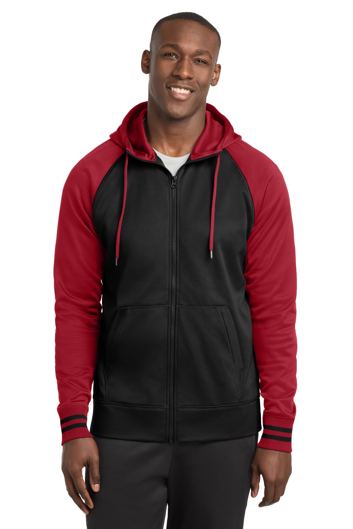 Sport-Tek Sport-Wick Varsity Fleece Full-Zip Hooded Jacket. ST236