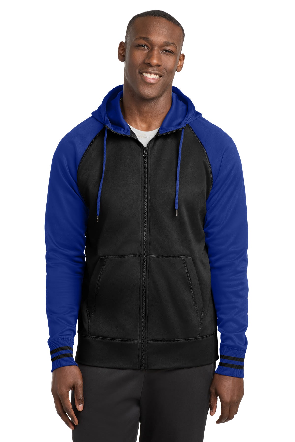 Sport-Tek Sport-Wick Varsity Fleece Full-Zip Hooded Jacket. ST236