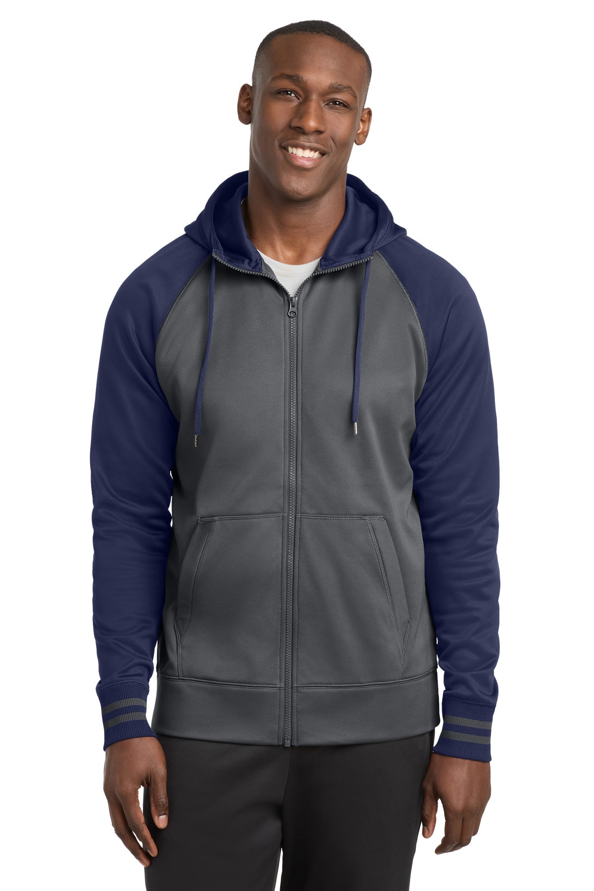 Sport-Tek Sport-Wick Varsity Fleece Full-Zip Hooded Jacket. ST236