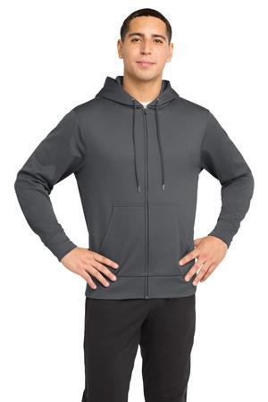 Sport-Tek Sport-Wick Fleece Full-Zip Hooded Jacket.  ST238