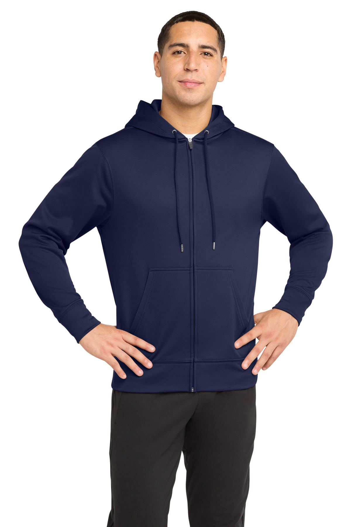 Sport-Tek Sport-Wick Fleece Full-Zip Hooded Jacket.  ST238