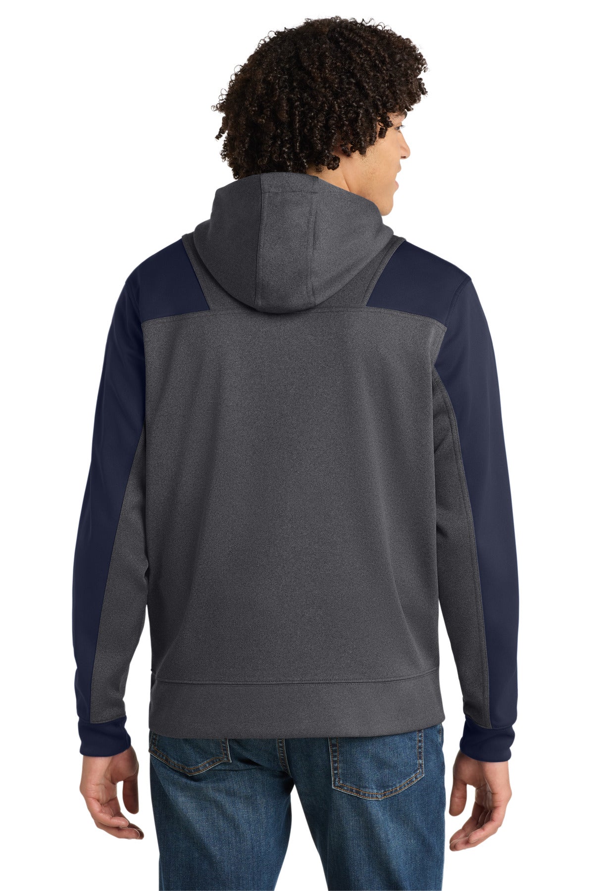 Sport-Tek  Tech Fleece Colorblock 1/4-Zip Hooded Sweatshirt. ST249