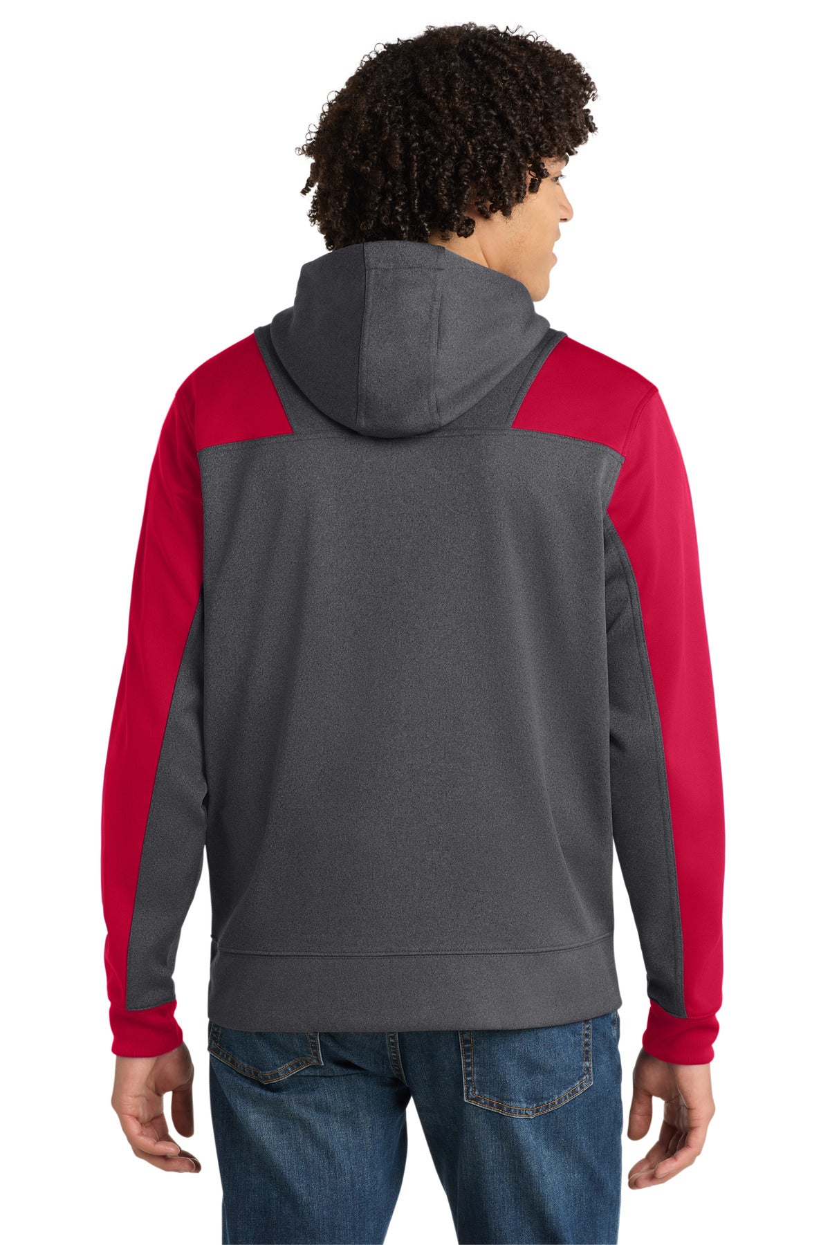 Sport-Tek  Tech Fleece Colorblock 1/4-Zip Hooded Sweatshirt. ST249